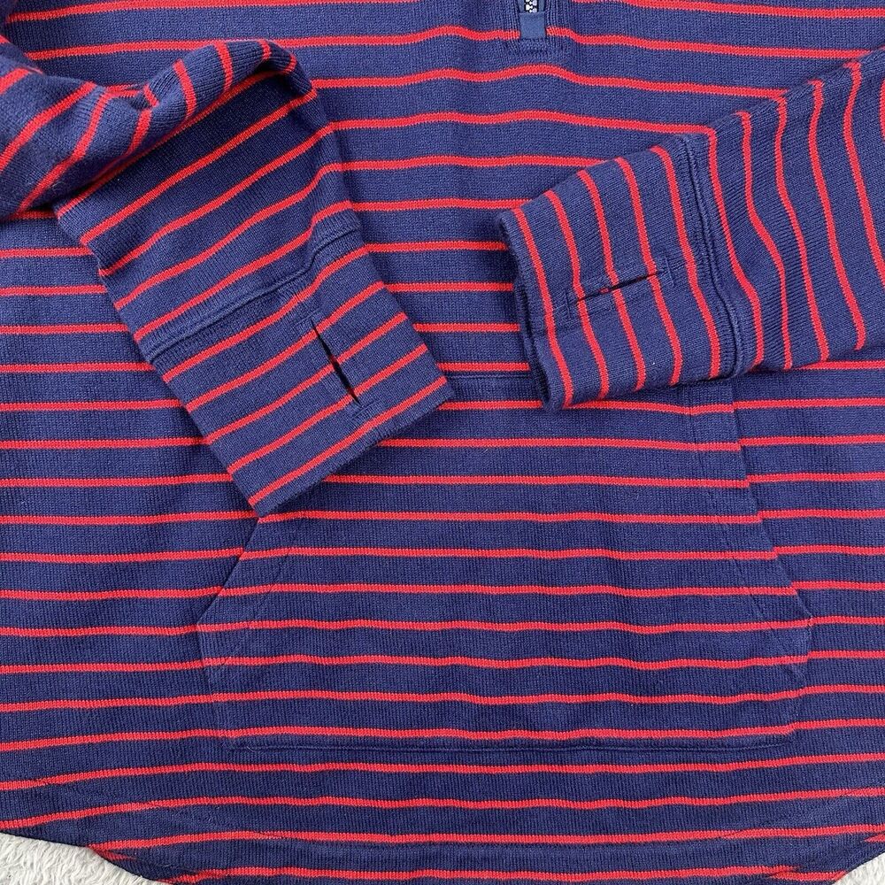 Vineyard Vines Women’s USA Strip 1/4 Zip Pullover Sweatshirt Red And Navy Size L - Picture 4 of 11